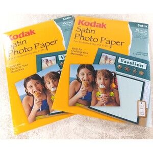 Kodak Satin Photo Paper Scrapbooking Crafts Inkjet Printer NEW 30 Sheets